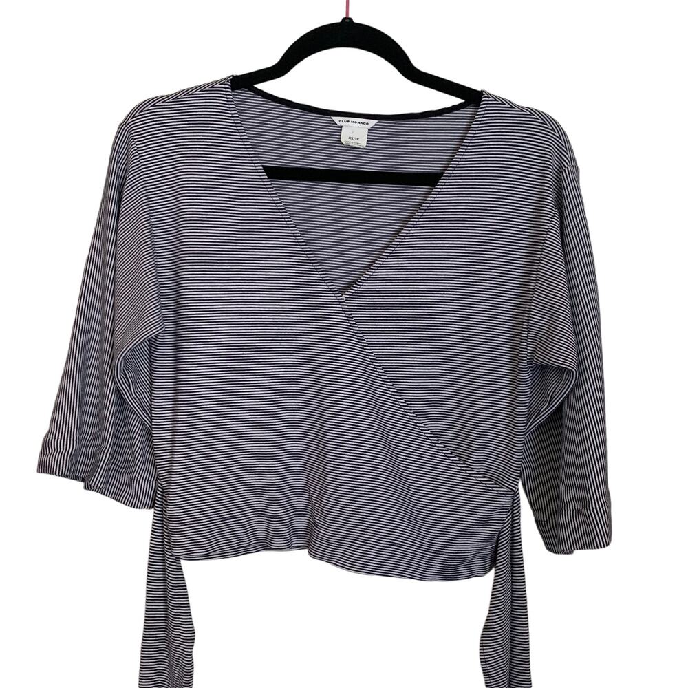 Club Monaco Stripped Wrap Top Size XS